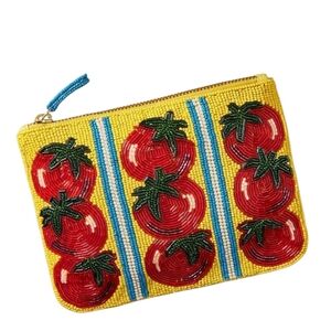 Anthropologie Fiona Medium Beaded Pouch Tomato Viral On TikTok